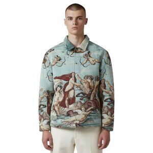 RARE Rebel Vengeance Tapestry Jacket The Triumph of Galatea Religious Print New